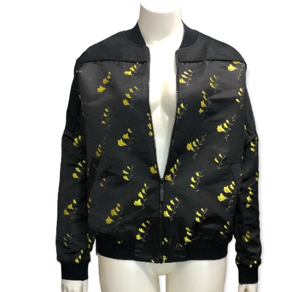 Titika Floral Embroidered Satin Bomber - Picture 3 of 16